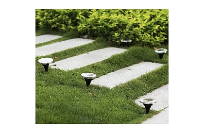 Oświetlenie ogrodowe solarne Dyski - 12 sztuk