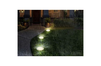 Oświetlenie ogrodowe solarne Dyski - 12 sztuk