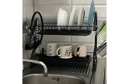 Odkapnik do naczyń - DUO czarny