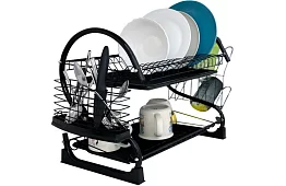 Odkapnik do naczyń - DUO czarny