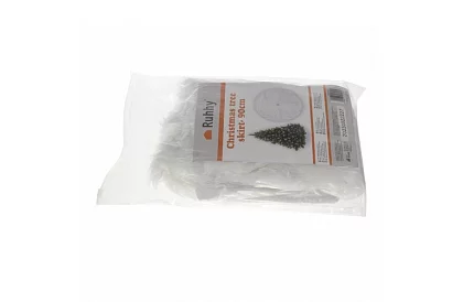 Podkładka pod choinkę - 90 cm - biała skóra