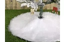 Podkładka pod choinkę - 90 cm - biała skóra