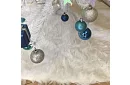 Podkładka pod choinkę - 90 cm - biała skóra