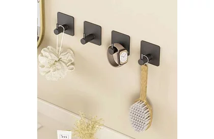 Wieszak łazienkowy samoprzylepny – zestaw 4 szt.