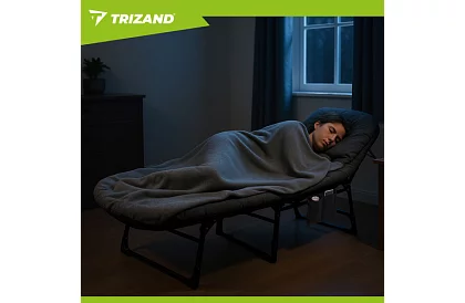 Łóżko kempingowe składane z materacem – nośność 150 kg