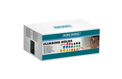 Chwyty wspinaczkowe – zestaw wspinaczkowy dla dzieci 20 kamieni + 2 uchwyty