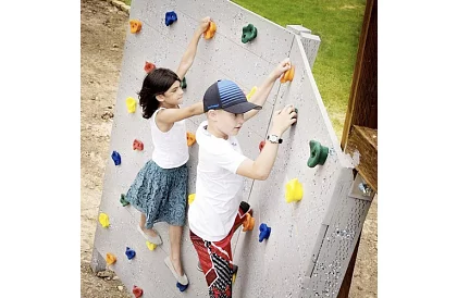 Chwyty wspinaczkowe – zestaw wspinaczkowy dla dzieci 20 kamieni + 2 uchwyty