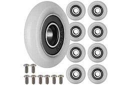 Kółka do drzwi przesuwnych kabin prysznicowych 23 x 6 mm – 8 szt.