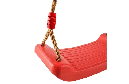 Huśtawka dziecięca na linach – plastikowa - czerwona