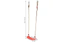 Huśtawka dziecięca na linach – plastikowa - czerwona