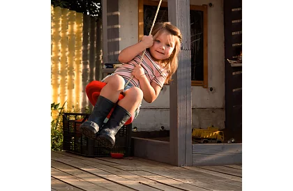 Huśtawka dziecięca na linie – plastikowy dysk