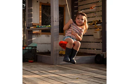 Huśtawka dziecięca na linie – plastikowy dysk