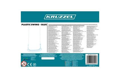 Huśtawka dziecięca na linach – plastikowa – niebieska