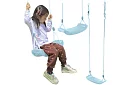Huśtawka dziecięca na linach – plastikowa – niebieska