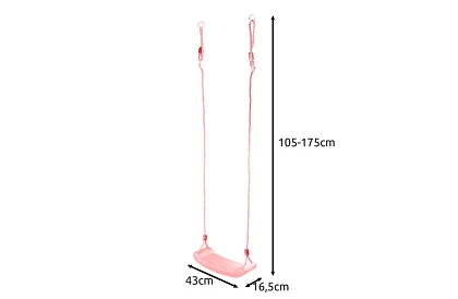 Huśtawka dziecięca na linach – plastikowa – różowa