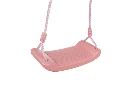 Huśtawka dziecięca na linach – plastikowa – różowa