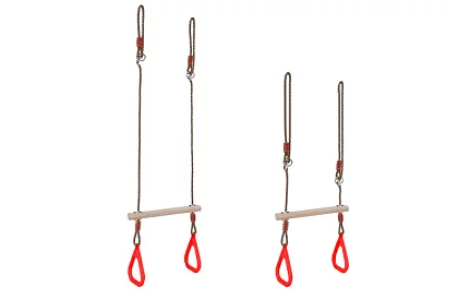 Huśtawka dziecięca z drążkiem na linach – 2w1