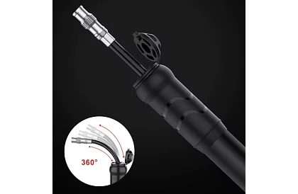 Ręczna aluminiowa pompka do kół + uchwyt