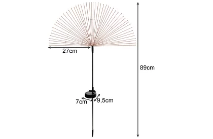 Lampy ogrodowe solarne 2 sztuki – mniszek