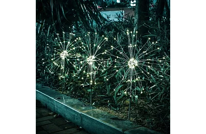 Lampy ogrodowe solarne 2 sztuki – mniszek