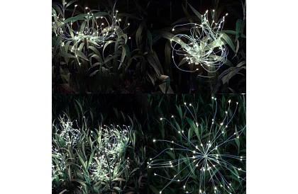 Lampy ogrodowe solarne 2 sztuki – mniszek