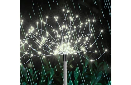 Lampy ogrodowe solarne 2 sztuki – mniszek