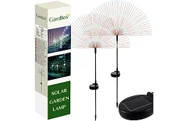 Lampy ogrodowe solarne 2 sztuki – mniszek