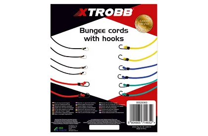 Upinające gumy z hakami – 12 sztuk w zestawie