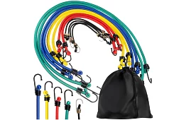 Upinające gumy z hakami – 12 sztuk w zestawie