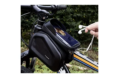 Wodoodporna torba na rower z uchwytem na telefon