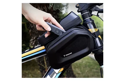 Wodoodporna torba na rower z uchwytem na telefon