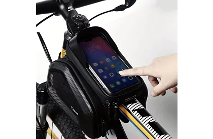 Wodoodporna torba na rower z uchwytem na telefon
