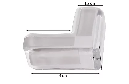 Silikonowa ochrona rogów mebli - zestaw 12 sztuk