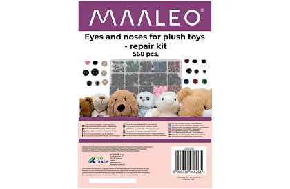 Oczy i nosy dla pluszaków – zestaw 560 sztuk + etui