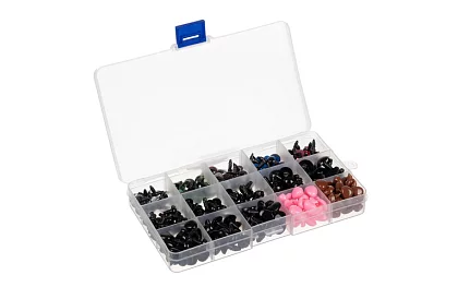 Oczy i nosy dla pluszaków – zestaw 560 sztuk + etui