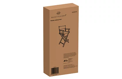 Profesjonalne drewniane krzesło kosmetyczne - czarne