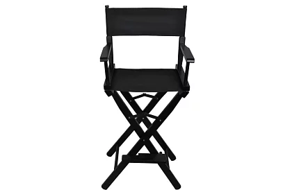 Profesjonalne drewniane krzesło kosmetyczne - czarne