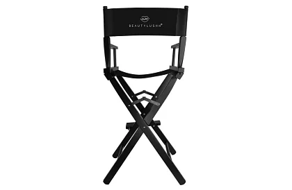 Profesjonalne drewniane krzesło kosmetyczne - czarne