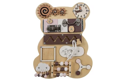 Tablica sensoryczna 10 w 1 – Miś