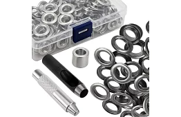 Zestaw 100 sztuk oczek do plandek z nitownicą i dziurkaczem