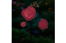 Lampka LED ogrodowa solarna – róża