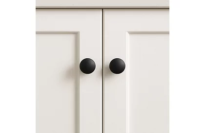 Uchwyty meblowe – czarne gałki - 10 sztuk