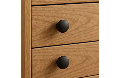 Uchwyty meblowe – czarne gałki - 10 sztuk