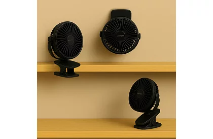 Bezprzewodowy wentylator z klipsem – ładowany przez USB-C 1200 mAh