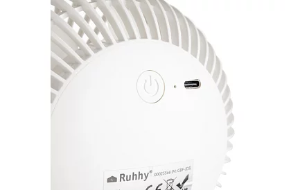 Wentylator bezprzewodowy z klipsem - biały - ładowany przez USB-C 1200 mAh