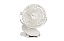 Wentylator bezprzewodowy z klipsem - biały - ładowany przez USB-C 1200 mAh