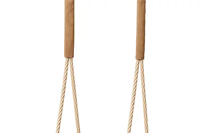 Huśtawka dziecięca wisząca – beżowy aksamit