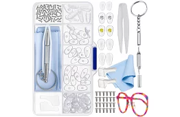 Zestaw do naprawy okularów – 126 części w etui