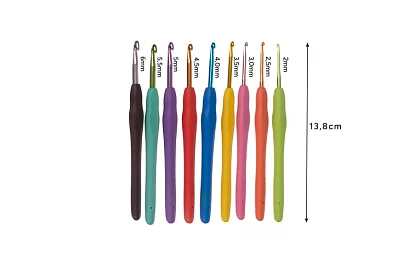 Zestaw do szydełkowania w etui z akcesoriami – 58 części