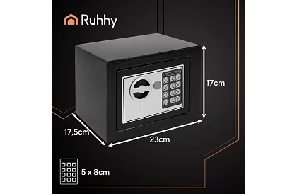 Kombinowany sejf z zamkiem kodowym i kluczem
